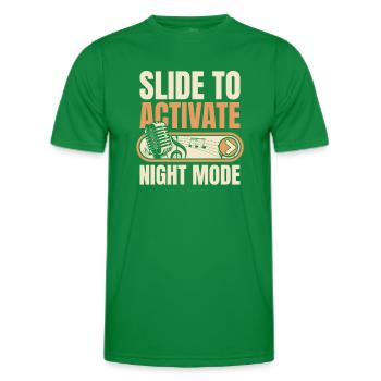 Slide To Activate Night Mode Opera House Lover - Men's Functional T-Shirt - kelly green - Front - AI Model Male 178 dark (178cm)