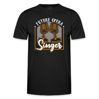 Futur chanteur d’opéra Chanteur ténor d’opéra - T-shirt sport Homme - noir - Devant - AI Model Male 178 dark (178cm)