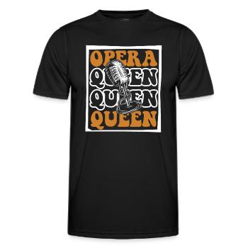 Reine de l’opéra Opéra Ténor Chanteur Chanteur - T-shirt sport Homme - noir - Devant - AI Model Male 178 dark (178cm)
