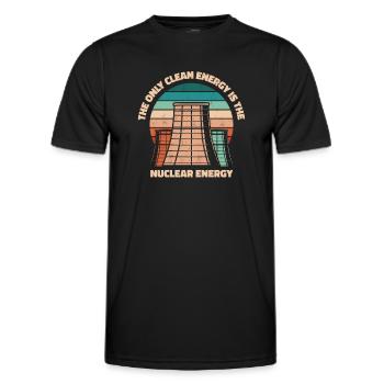 Die einzige saubere Energie ist die Kernenergie Kernenergie - Männer Funktions-T-Shirt - Schwarz - Vorne - AI Model Male 178 dark (178cm)