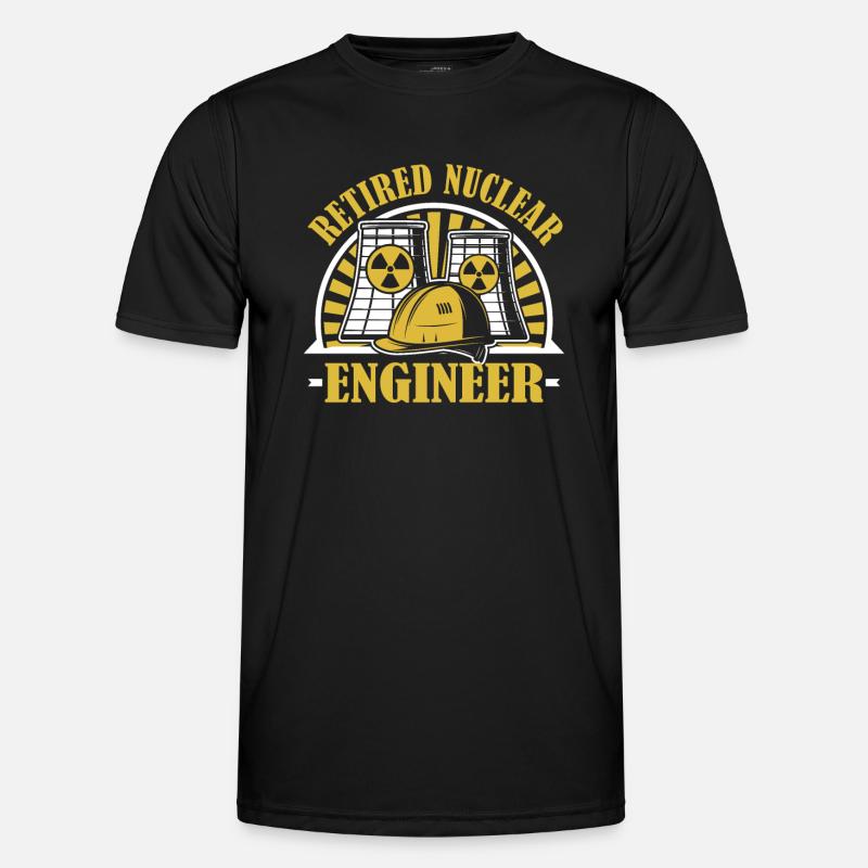 Retired Nuclear Engineer Energy Uranium Nuclear Men's Functional T-Shirt