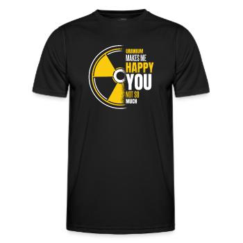 Uran macht mich glücklich Uranenergie Kernenergie - Männer Funktions-T-Shirt - Schwarz - Vorne - AI Model Male 178 dark (178cm)