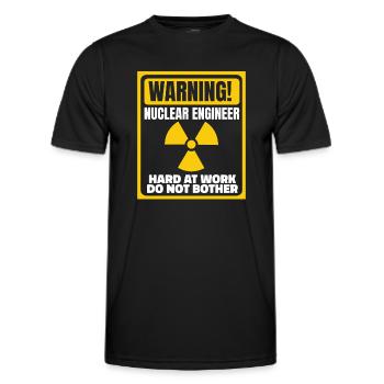 Hart bei der Arbeit: Kümmern Sie sich nicht um Energie, Uran, Kernkraft - Männer Funktions-T-Shirt - Schwarz - Vorne - AI Model Male 178 dark (178cm)