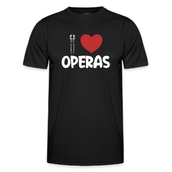J’aime Opéras Opéra Ténor Chanteur Chanteur - T-shirt sport Homme - noir - Devant - AI Model Male 178 dark (178cm)