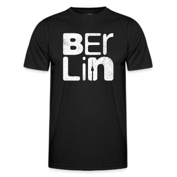 Berlin Souvenir Kreuzberg Capital Berlin - Men's Functional T-Shirt - black - Front - AI Model Male 178 dark (178cm)