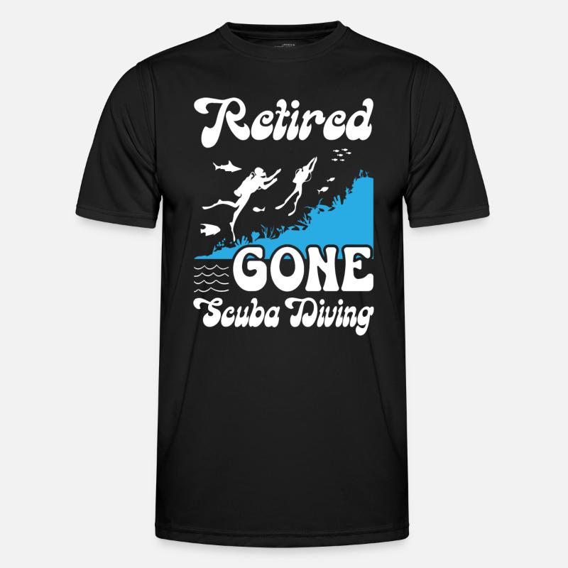 Retired Gone Scuba Diving - Men's Functional T-Shirt - black