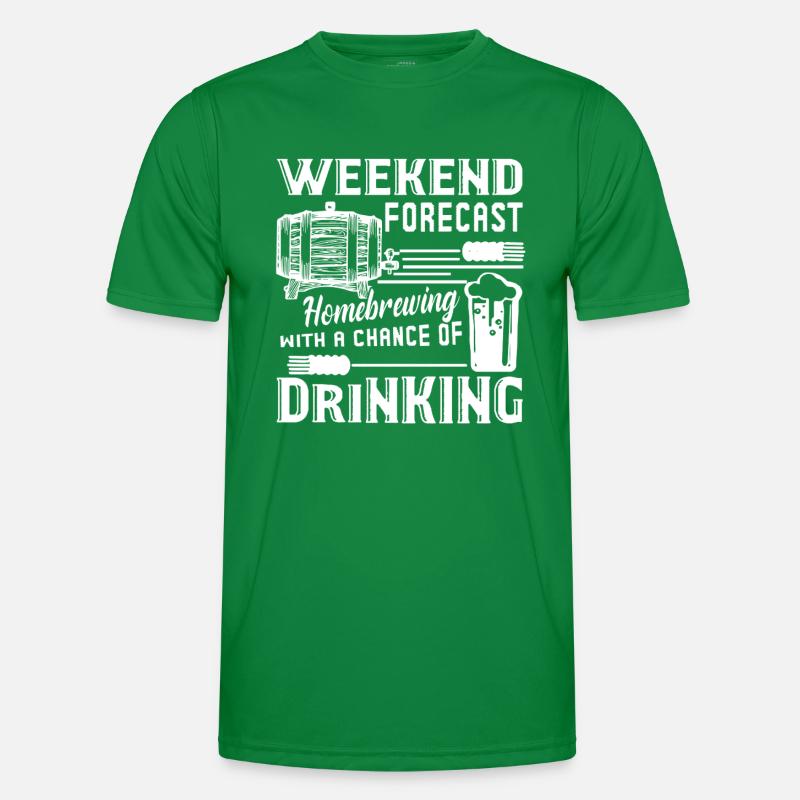 Homebrewing Weekend Forecast Men's Functional T-Shirt