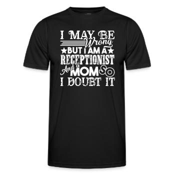Receptionist I am A Receptionist - Men's Functional T-Shirt - black - Front - AI Model Male 178 dark (178cm)