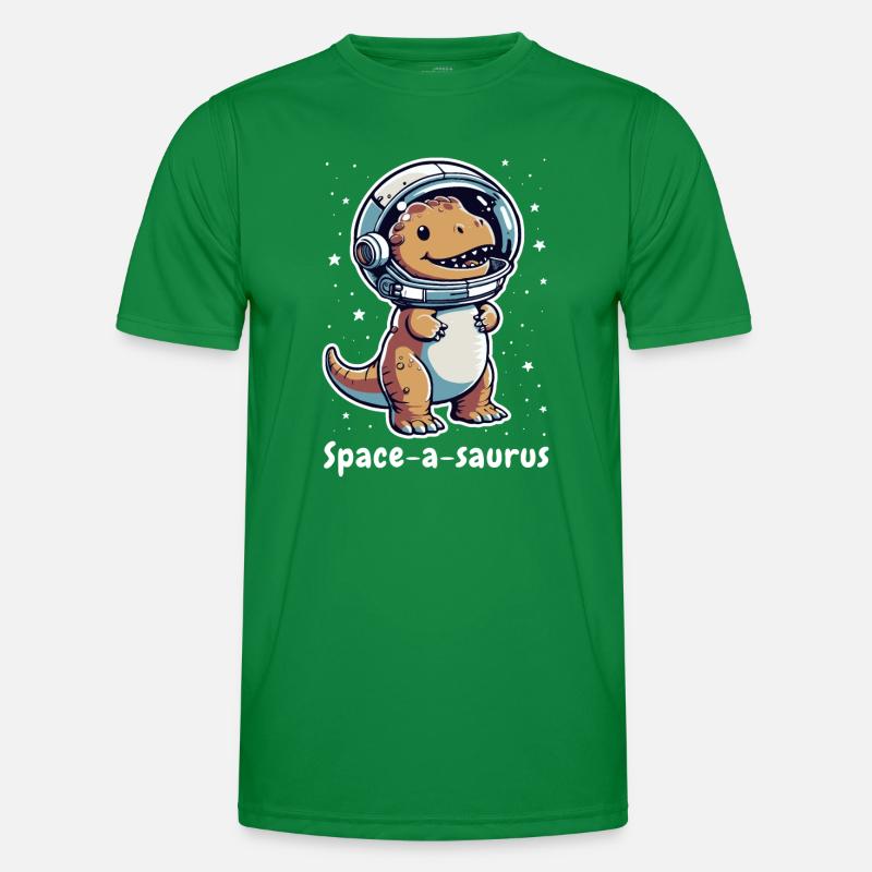 Space-a-saurus Funny Space Dino Astronaut Kids Men's Functional T-Shirt