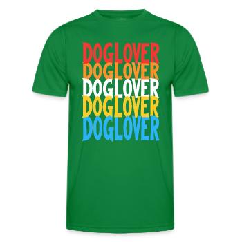 Amoureux des chiens - T-shirt sport Homme - vert - Devant - AI Model Male 178 dark (178cm)