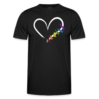 Échec et mat Joueur d’échecs - T-shirt sport Homme - noir - Devant - AI Model Male 178 dark (178cm)