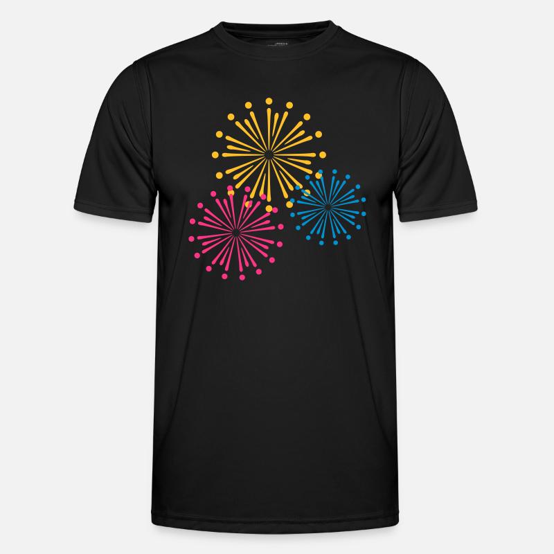 Firework Design Männer Funktions-T-Shirt