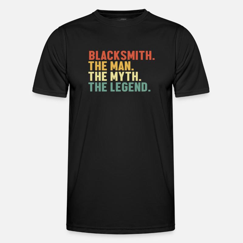 Blacksmith Man Myth Legend Forging Kunstschmied Männer Funktions-T-Shirt