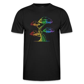Bonsai LGBT Regenbogen Indoor Bonsai Bonsai Schalen - Männer Funktions-T-Shirt - Schwarz - Vorne - AI Model Male 178 dark (178cm)