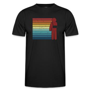 Retro Broken Bone Gebrochener Finger Gebrochener Arm Bein - Männer Funktions-T-Shirt - Schwarz - Vorne - AI Model Male 178 dark (178cm)