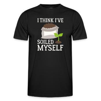Je pense que je me suis souillé - T-shirt sport Homme - noir - Devant - AI Model Male 178 dark (178cm)