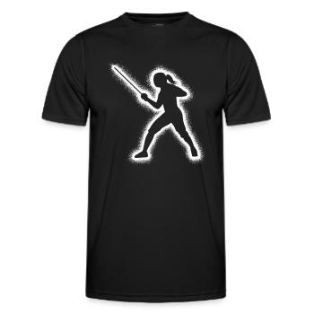 Fechter Fechtkunst Kinder Mädchen Damen Fechten - Männer Funktions-T-Shirt - Schwarz - Vorne - AI Model Male 178 dark (178cm)