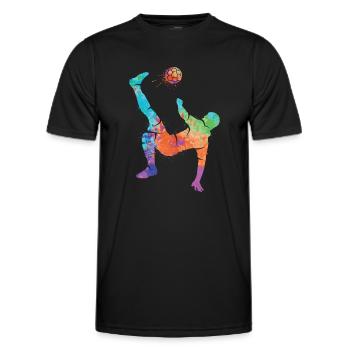 Playing Soccer Soccer Soccer Kids Soccer Boys - Men's Functional T-Shirt - black - Front - AI Model Male 178 dark (178cm)