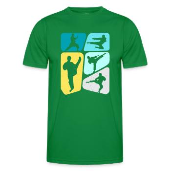 Karate Kampfsportler Kinder Taekwondo Jungen - Männer Funktions-T-Shirt - Kelly Green - Vorne - AI Model Male 178 dark (178cm)