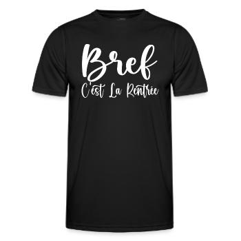 Bref C'est La Rentrée - T-shirt sport Homme - noir - Devant - AI Model Male 178 dark (178cm)