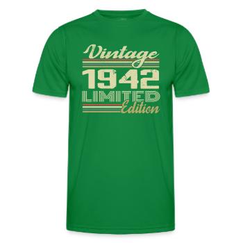 Birthday 82 Years Vintage 1942 Gift 1942 - Men's Functional T-Shirt - kelly green - Front - AI Model Male 178 dark (178cm)