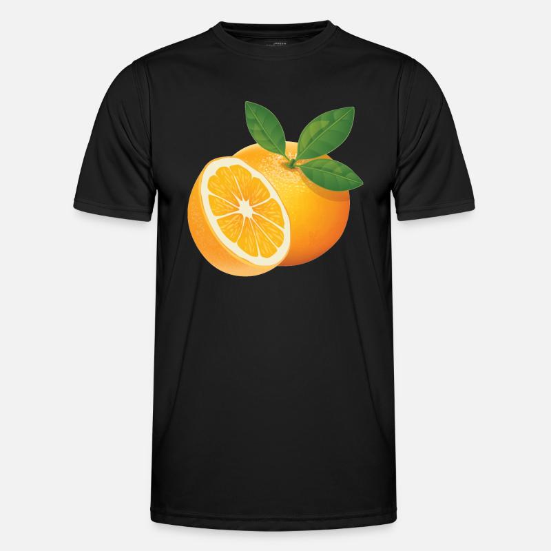Orange Männer Funktions-T-Shirt