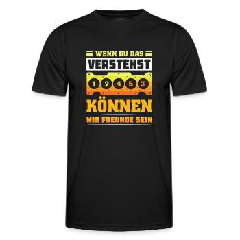 Wenn du das verstehst 1 2 4 5 3 Tuner - Männer Funktions-T-Shirt - Schwarz - Vorne - AI Model Male 178 dark (178cm)