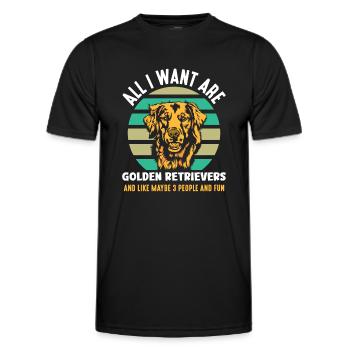 Golden Retriever - Männer Funktions-T-Shirt - Schwarz - Vorne - AI Model Male 178 dark (178cm)