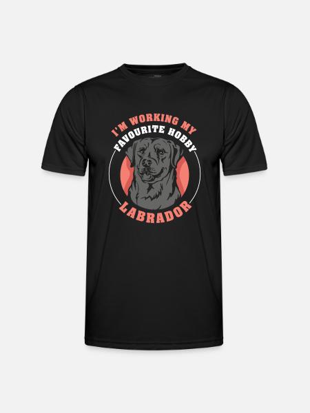 Labrador - Männer Funktions-T-Shirt - Schwarz