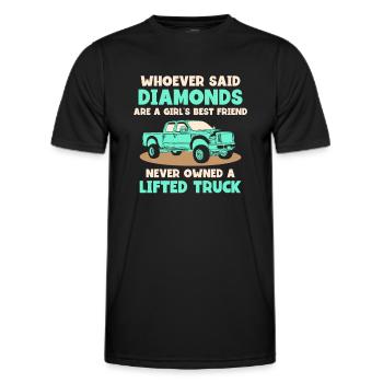are a girls best friend never owned a lifted truck - Männer Funktions-T-Shirt - Schwarz - Vorne - AI Model Male 178 dark (178cm)