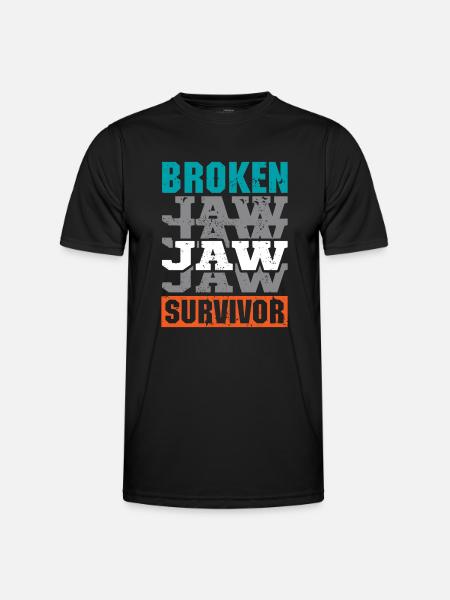Broken Jaw Survivor - Männer Funktions-T-Shirt - Schwarz