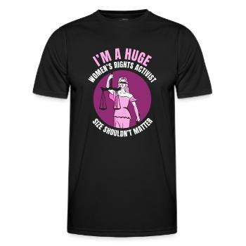 I’m a huge women’s rights activist - Männer Funktions-T-Shirt - Schwarz - Vorne - AI Model Male 178 dark (178cm)