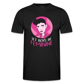 Let Boys Be Feminine - Männer Funktions-T-Shirt - Schwarz - Vorne - AI Model Male 178 dark (178cm)