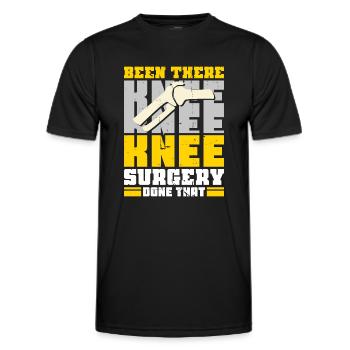 Been there Knee Surgery done that - Männer Funktions-T-Shirt - Schwarz - Vorne - AI Model Male 178 dark (178cm)