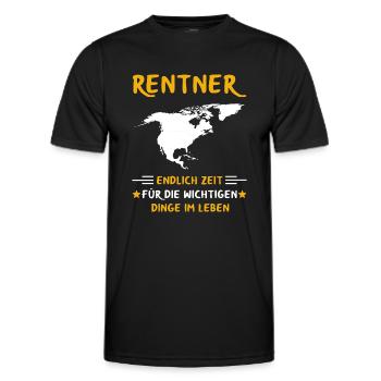Rentner Rente Rentenbeginn Nordamerika USA - Männer Funktions-T-Shirt - Schwarz - Vorne - AI Model Male 178 dark (178cm)