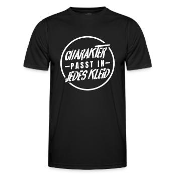 Charakter passt in jedes Kleid - Männer Funktions-T-Shirt - Schwarz - Vorne - AI Model Male 178 dark (178cm)