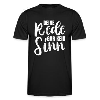 Deine Rede gar kein Sinn - Männer Funktions-T-Shirt - Schwarz - Vorne - AI Model Male 178 dark (178cm)
