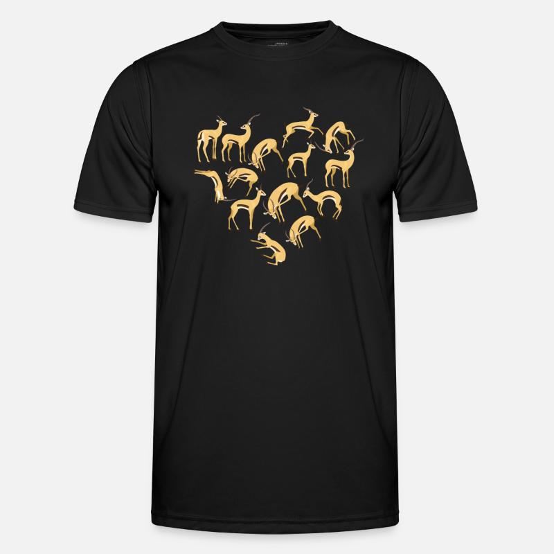 Herz Antilope Männer Funktions-T-Shirt