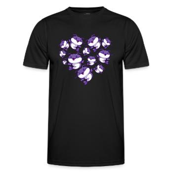 Herz Wels - Männer Funktions-T-Shirt - Schwarz - Vorne - AI Model Male 178 dark (178cm)