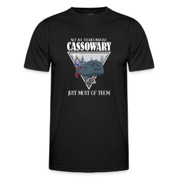 Not all stories involve Cassowary - Männer Funktions-T-Shirt - Schwarz - Vorne - AI Model Male 178 dark (178cm)