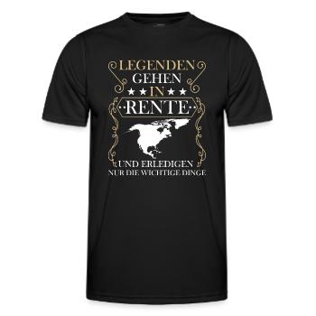 Rentner Rente Rentenbeginn Nordamerika USA - Männer Funktions-T-Shirt - Schwarz - Vorne - AI Model Male 178 dark (178cm)
