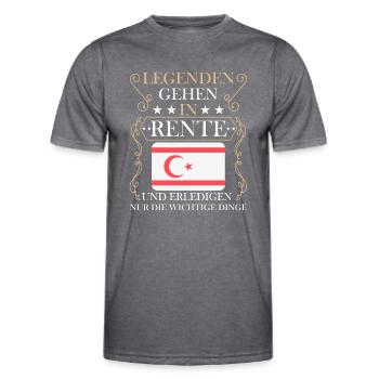 Rentner Rente Rentenbeginn Zypern - Männer Funktions-T-Shirt - dunkle Melange  - Vorne - AI Model Male 178 dark (178cm)