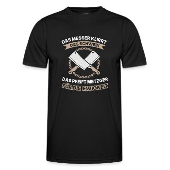 metzger für die ewigkeit - Männer Funktions-T-Shirt - Schwarz - Vorne - AI Model Male 178 dark (178cm)