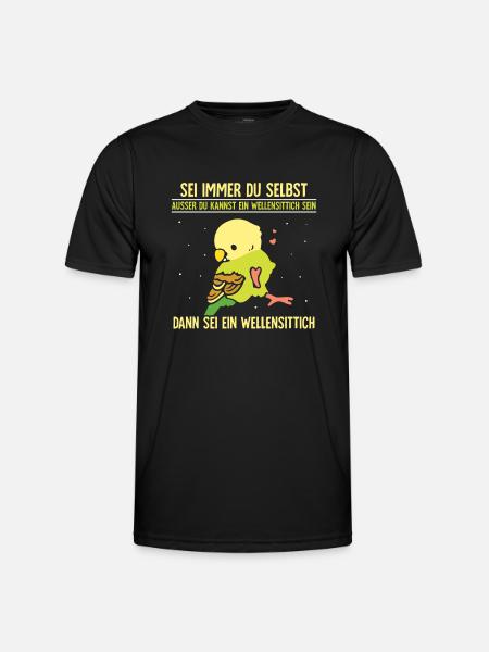 Sei immer du selbst dann sei ein Wellensittich - Männer Funktions-T-Shirt - Schwarz