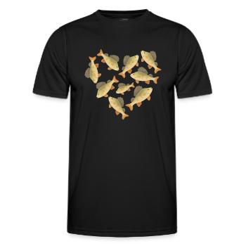 Herz Barsch - Männer Funktions-T-Shirt - Schwarz - Vorne - AI Model Male 178 dark (178cm)
