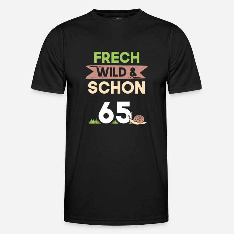 Geschenk 65 Jahre Geburtstag Schnecke Männer Funktions-T-Shirt
