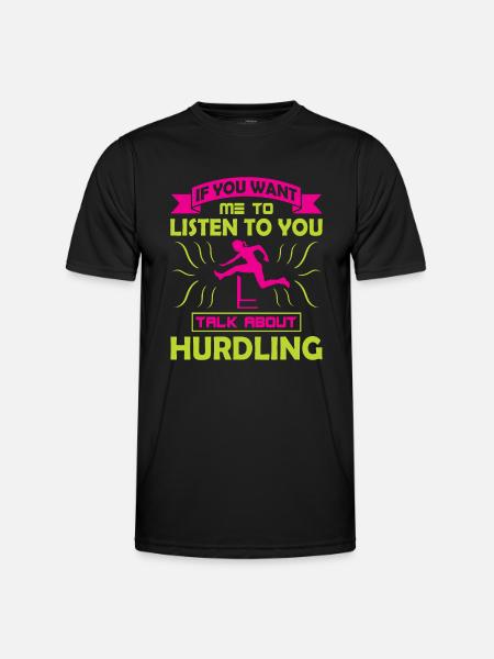 talk about Hurdling - Männer Funktions-T-Shirt - Schwarz