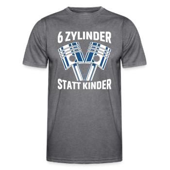 6 Zylinder Tuner Tuning V6 - Männer Funktions-T-Shirt - dunkle Melange  - Vorne - AI Model Male 178 dark (178cm)