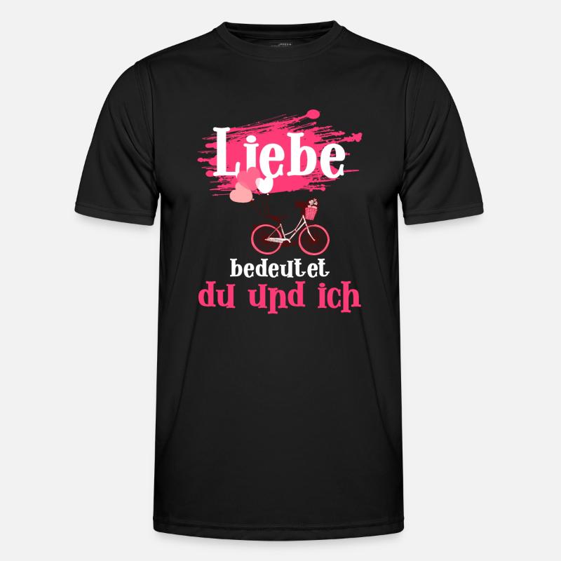 Liebe bedeutet du und ich Valentinstag Männer Funktions-T-Shirt