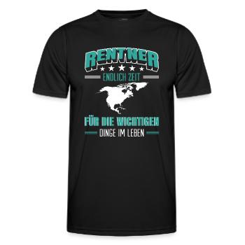 Rentner Rente Rentenbeginn Nordamerika USA - Männer Funktions-T-Shirt - Schwarz - Vorne - AI Model Male 178 dark (178cm)